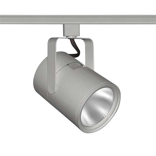 Juno Track Lighting T285L 40K 80CRI PDIM FL SL Trac Master LED Classics 34W Flat Back Cylinder, 4000K Color Temperature, 80 CRI, Flood Beam, Silver Finish