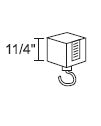 Juno Track Lighting T32SL (T32 SL) Trac Master Planter or Utility Hook Silver Color