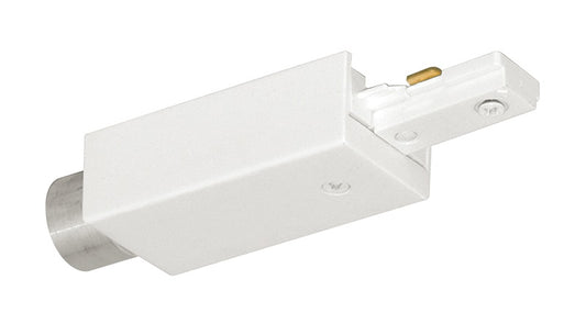 Juno T34 RP WH Trac Lighting Trac Master Conduit End Feed Opposite Polarity, White Finish