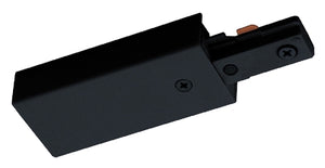 Juno Track Lighting T38 RP BL 1-Circuit Trac Master Reverse Polarity End Feed Connector, Black Color