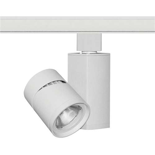 Juno Track Lighting T381L 40K 80CRI PDIM FL WH 13W Vertical Cylinder LED, 4000K Color Temperature, 80 CRI, Flood Beam Spread, White Finish