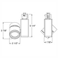 Juno Track Lighting T381L-35FSL 13W Vertical Cylinder LED, 3500K Color Temperature, 80 CRI, Flood Beam Spread, Silver Finish