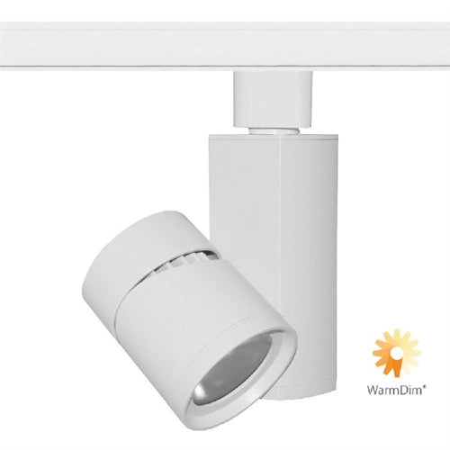 Juno Track Lighting T381L G2 WDIM HALR 90CRI PDIM SP WH 11W Vertical Cylinder LED, WarmDim 3000K-1800K, 90 CRI, Phase Dimmable, Spot Distribution, White