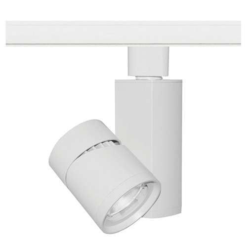 Juno Track Lighting T382L G2 30K 90CRI PDIM WFL WH 19W Vertical Cylinder LED, 3000K Color Temperature, 90 CRI, Wide Flood Beam Spread, White Finish