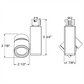 Juno Track Lighting T382L-G2-35SBL 19W Vertical Cylinder LED, 3500K Color Temperature, 80 CRI, Spot Beam Spread, Black Finish