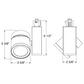 Juno Track Lighting T383L-27HCSBL 24W Vertical Cylinder LED, 2700K Color Temperature, 90 CRI, Spot Beam Spread, Black Finish