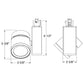 Juno Track Lighting T383L HTYPE 40K 90CRI PDIM FL SL 24W Vertical Cylinder LED, 4000K Color Temperature, 90 CRI, Flood Beam Spread, Silver Finish