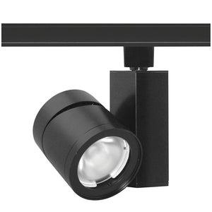 Juno Track Lighting T383L-3VFBL 24W Vertical Cylinder LED, 3000K Color Temperature, Spectral White, Flood Beam Spread, Black Finish