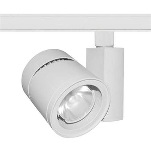 Juno Track Lighting T385L 40K 90CRI PDIM WFL WH 39W Vertical Cylinder LED, 4000K Color Temperature, 90 CRI, Wide Flood Beam Spread, White Finish
