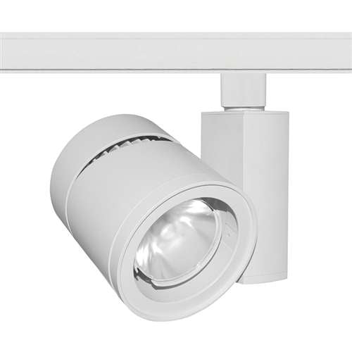 Juno Track Lighting T387L 40K 80CRI PDIM FL WH 48W Vertical Cylinder LED, 4000K Color Temperature, 80 CRI, Flood Beam Spread, White Finish