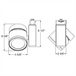 Juno Track Lighting T387L-27NWH 48W Vertical Cylinder LED, 2700K Color Temperature, 80 CRI, Narrow Flood Beam Spread, White Finish