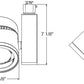 Juno Track Lighting T388L 30K 80CRI PDIM NFL SL 55W Vertical Cylinder LED, 3000K Color Temperature, 80 CRI, Phase Dimmable, Narrow Flood Beam Spread, Silver Finish