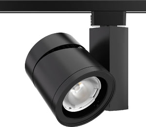 Juno Track Lighting T388L 40K 90CRI PDIM NFL BL 55W Vertical Cylinder LED, 4000K Color Temperature, 90 CRI, Phase Dimmable, Narrow Flood Beam Spread, Black Finish