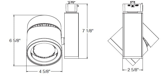 Juno Track Lighting T388L 40K 90CRI PDIM NFL BL 55W Vertical Cylinder LED, 4000K Color Temperature, 90 CRI, Phase Dimmable, Narrow Flood Beam Spread, Black Finish