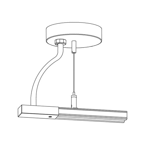 Juno Track Lighting T596-144-BL (T596 144IN BL) 144 inch T-Bar Ceiling Cable Suspension with Feed Kit for Trac Master and Trac Lites, Black Color
