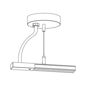 Juno Track Lighting T596-48-BL (T596 48IN BL) 48 inch T-Bar Ceiling Cable Suspension with Feed Kit for Trac Master and Trac Lites, Black Color