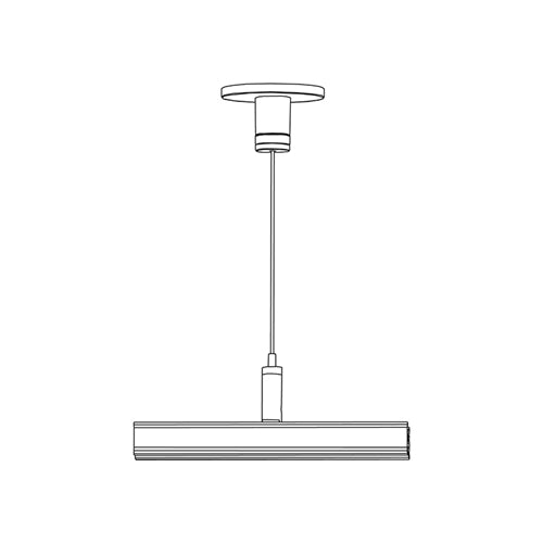 Juno Track Lighting T597-144-BL (T597 144IN BL) 144" Rigid Ceiling Cable Suspension Kit for Trac Master and Trac Lites, Black Color
