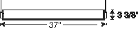 Juno Track Lighting T5C32SL (T5C 3FT SL) T5HO Suspended Cable Mount 2-Lamp Fluorescent Wall Washer 39W, Silver Color
