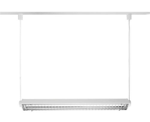 Juno Track Lighting T5C32WH (T5C 3FT WH) T5HO Suspended Cable Mount 2-Lamp Fluorescent Wall Washer 39W, White Color