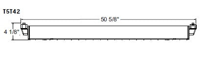 Juno Track Lighting T5T42BL (T5T 4FT BL) T5HO Close-to-Track Mount 2-Lamp Fluorescent Wall Washer 54W, Black Color