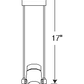 Juno Track Lighting T635-16-SL (T635 16IN SL) Trapezia - Line Voltage 75W PAR30 with 16" drop extension, Silver Color