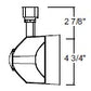 Juno Track Lighting T645Sl (T645 SL) Gyrus - Line Voltage 35-75W PAR30, Silver Color