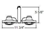 Juno Track Lighting T819BL Framed Duo-Enclosed Low Voltage 50W MR16, Black