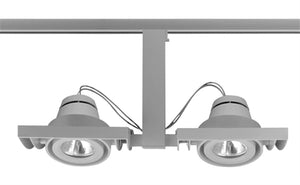 Juno Track Lighting T819SL Framed Duo-Enclosed Low Voltage 50W MR16, Silver