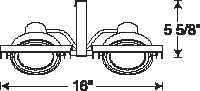 Juno Track Lighting T834BL (T834 BL) Framed Duo - Line Voltage 75W PAR30, Black Color