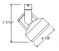 Juno Track Lighting T845WH (T845 WH) Cylindra - Line Voltage 35-75W PAR30, White Color