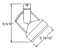Juno Track Lighting T846WH (T846 WH) Cylindra - Line Voltage 45-150W PAR38, White Color