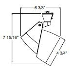 Juno Track Lighting T853BL (T853 BL) Facet - Line Voltage 35-75W PAR30, Black Color