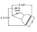 Juno Track Lighting T880BL Glacis - Low Voltage 20-50W MR16, Black Color