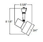 Juno Track Lighting T892BL (T892 BL) Cubix - Line Voltage 35-50W PAR20, Black Color