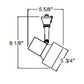 Juno Track Lighting T892SL (T892 SL) Cubix - Line Voltage 35-50W PAR20, Silver Color