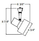 Juno Track Lighting T893BL (T893 BL) Cubix - Line Voltage 35-75W PAR30, Black Color