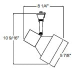 Juno Track Lighting T898BL (T898 BL) Cubix - Line Voltage 45-150W PAR38, Black Color
