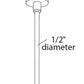 Juno Track Lighting T9091M 36IN BL 36"  Pendant Stem Mechanical Support Kit, Black