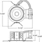 Juno Recessed Lighting TC1422LED3-41K-LBR 6" LED Standard Type New Construction Housing 1400 Lumens, 4100K Color Temperature, 120V Lutron Hi-Lume 3-Wire Dimmable Light with Emergency Battery Backup