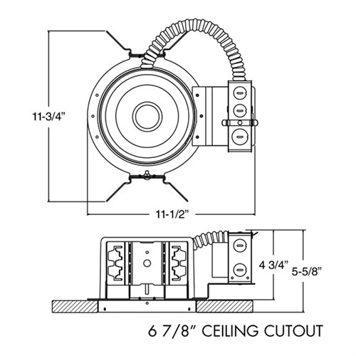 Juno Recessed Lighting TC2022LED4-27K-UCP 6" LED New Construction, 2000 Lumens, 2700K Color Temp, 120-277V, Chicago Plenum