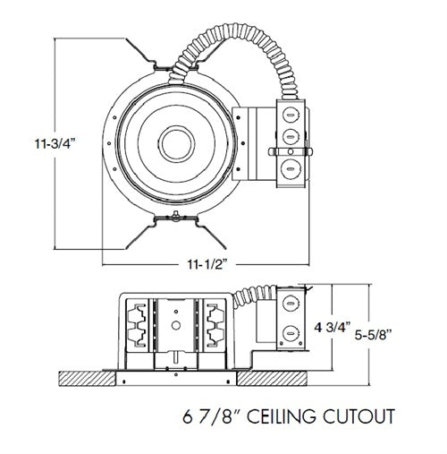 Juno Recessed Lighting TC22LED G4 20LM 27K 90CRI MVOLT ZT10 CP 6" New Construction TC-Rated LED New Construction, 2000 Lumens, 2700K Color Temp, 120-277V, 0-10V, 10% Dim Chicago Plenum