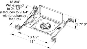 Juno Aculux Recessed Lighting TC43N-E1 (TC43N ELV 120) 3-1/4 inch Low Voltage New Construction Standard Housing with 120V Electronic Transformer