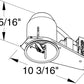 Juno Aculux Recessed Lighting TC43NR-E1 (TC43NR ELV 120) 3-1/4 inch Low Voltage Remodel Standard Housing with 120V Electronic Transformer