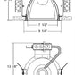 Juno Recessed Lighting TC908 8 inch Line Voltage New Construction Standard Housing for 150W A21 or 200W A23 Lamp