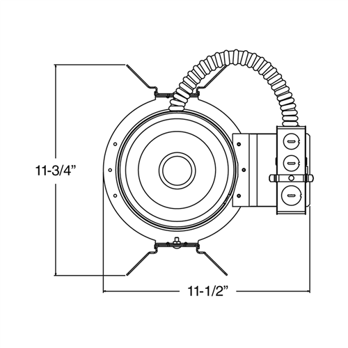 Juno Recessed Lighting TC922LEDG4-35K-UBR 6" TC-Rated New Construction LED Downlights, 900 Lumens, 3500K Color Temperature, with Universal Voltage 120-277V (0-10V Dimming), and Emergency Battery Back-up with Remote Switch