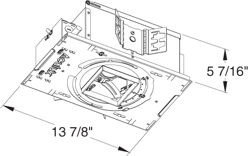 Juno Aculux TC943MSQ-MR16-39E1  Recessed Lighting 3-1/4 inch Standard Housing 39W MR16 Metal Halide Housing, 120V