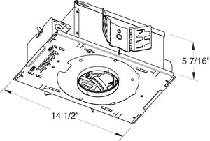 Juno Aculux Recessed Lighting TC943N-E2 (TC943N ELV 277) 3-1/4 inch Low Voltage New Construction Housing with 277V Electronic Transformer