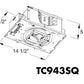 Juno Aculux TC943SQ ELV 277 Recessed Lighting 3 inch Low Voltage New Construction Standard Square Adjustable Housing with 277V Electronic Transformer