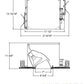 Juno Aculux Recessed Lighting TC973 7 inch Line Voltage Standard Adjustable Open Aperture, 250 Watts PAR38