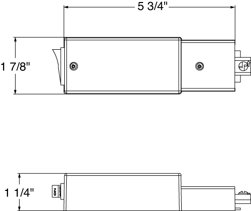 Juno Track Lighting TCLFM11SL (TCLFM11 SL) Trac-Master Current Limiting Feed, 1 Circuit, Mini End Feed, Silver Color